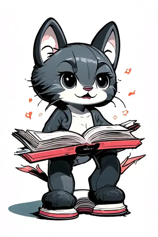 90s cartoon picture book leg sleeve tattoo design idea