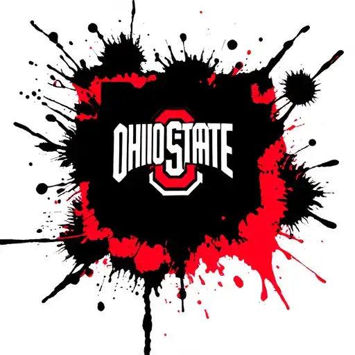 star shaped ohio state buckeyes tattoo design idea