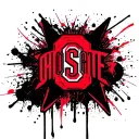 star shaped ohio state buckeyes tattoo design idea