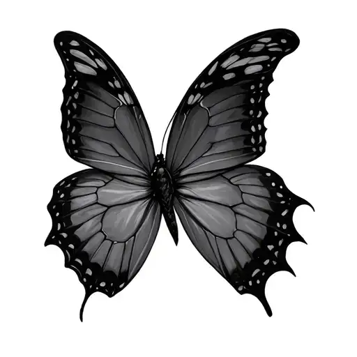 Black And Gray Butterfly tattoo design idea