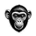 Cute Monkey tattoo design idea