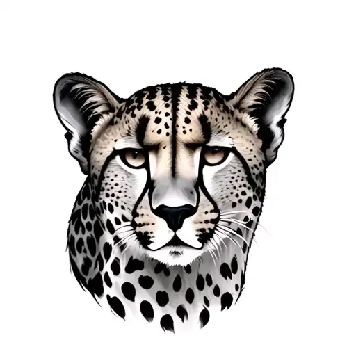 cheetah print memorial tattoo design idea