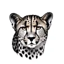 cheetah print memorial tattoo design idea