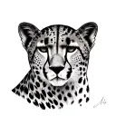 cheetah print memorial tattoo design idea