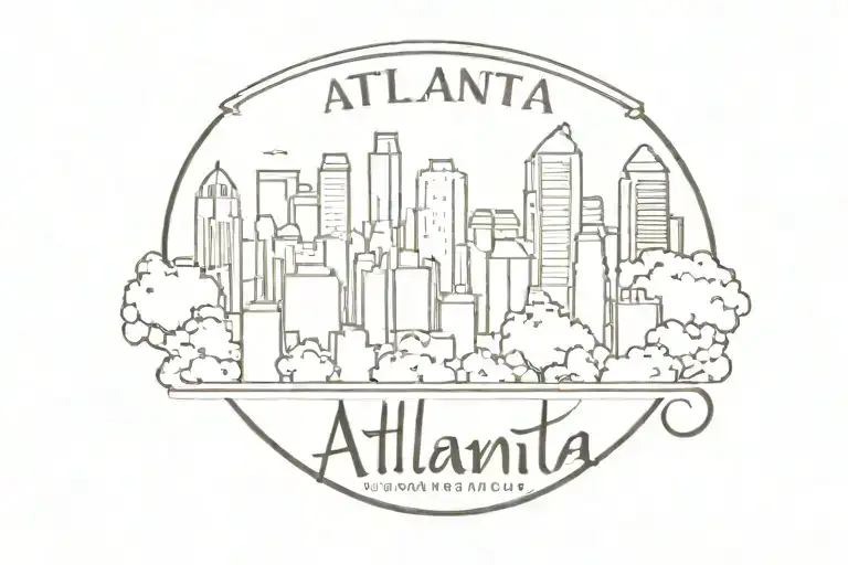 Atlanta Skyline tattoo design idea