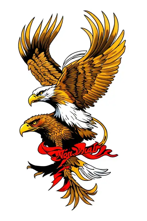 eagle muay thai tattoo design idea