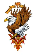 eagle muay thai tattoo design idea