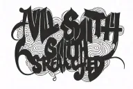 pretty text saying "will smith got stretched😕" tattoo design idea