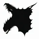 bipolar disorder two headed dragon tattoo design idea