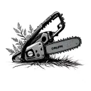 nature, chainsaw tattoo design idea