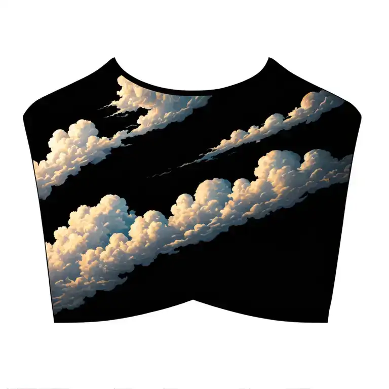 cloud background chest tattoo tattoo design idea