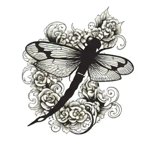 dragon-fly tattoo design idea
