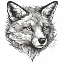 fox made of mist tattoo design idea