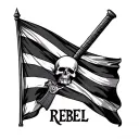 rebel flag tattoo design idea