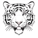 tiger head tattoo design idea