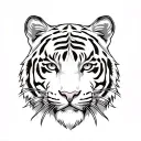 tiger head tattoo design idea