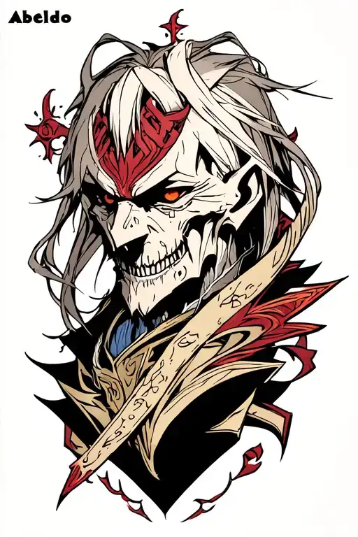 Abeldo,overlord anime inspired tattoo design combining tattoo design idea