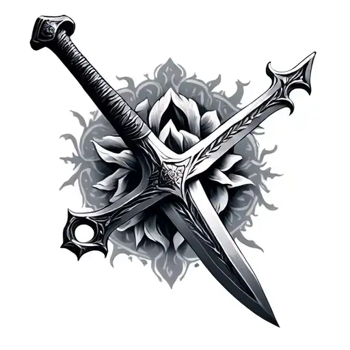Gothic Sword tattoo design idea