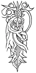 veles and Perun slavic god tattoo design idea