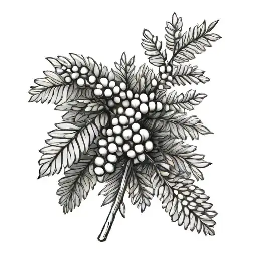 Mimosa, potato tattoo design idea