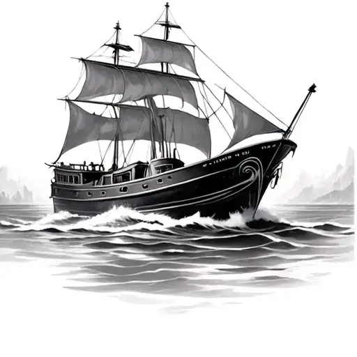 Odyssey boat tattoo design idea