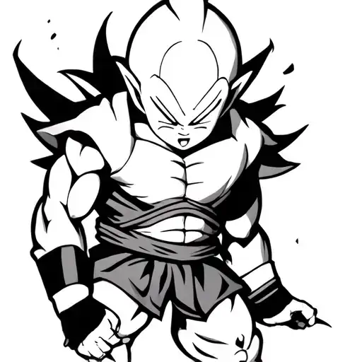 kid buu dragon ball tattoo design idea