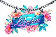 ankle chain silver with name charms tattoo design idea