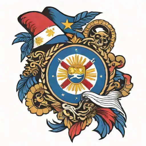 Philippines flag tattoo design idea