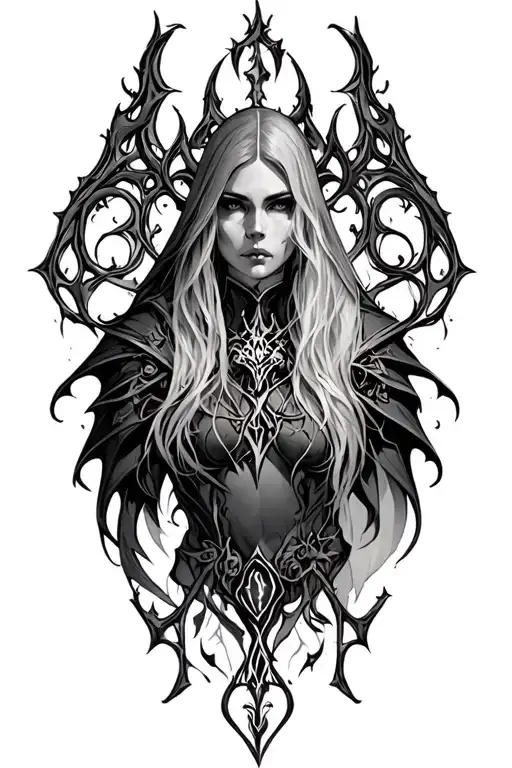 Diablo 3 video game Auriel tattoo design idea