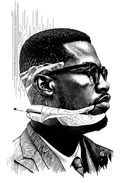 malcom x tattoo design idea