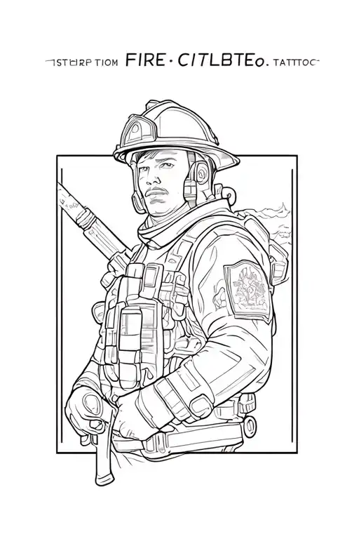 Firefighter tattoo design idea