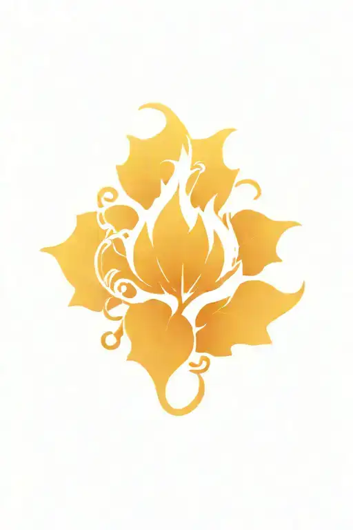 Tattoo design, with the attached symbol of Aya.  Around the symbol I want a delicate floral pattern with fern leaves and tattoo design idea