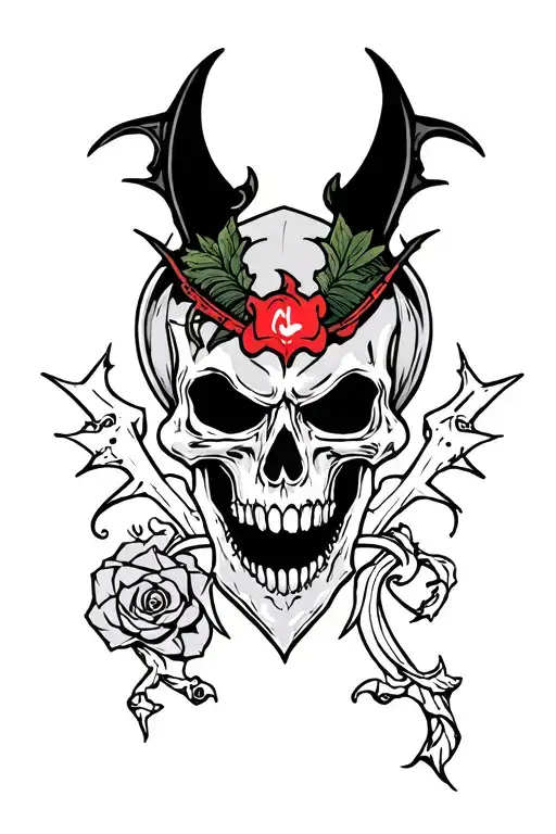 deathbat logo tattoo design idea
