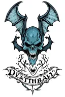 deathbat logo tattoo design idea