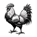 Fighting rooster tattoo design idea