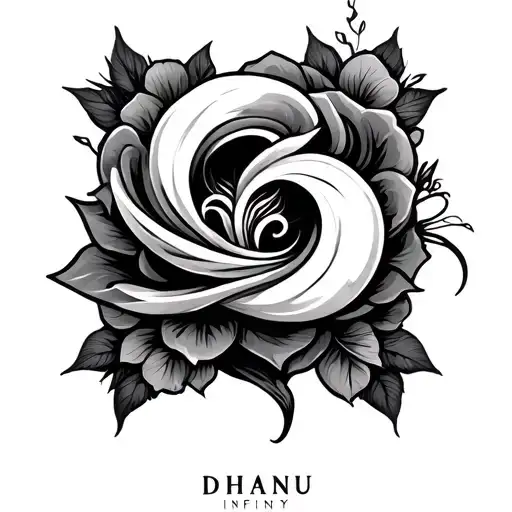 dhanu infinity tattoo design idea