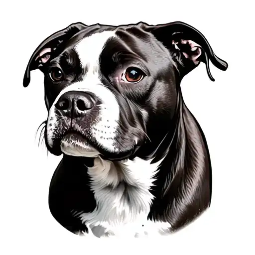 Staffy Line tattoo design idea