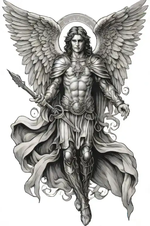 michael archangel tattoo design idea
