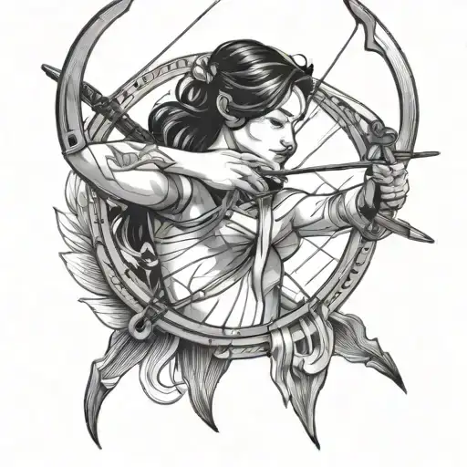Archery tattoo design idea