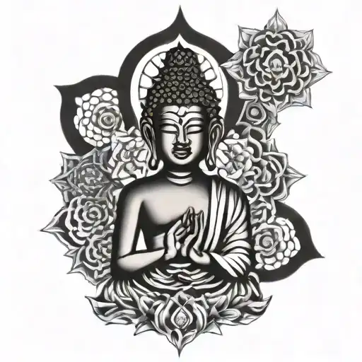 Buddhist tattoo design idea