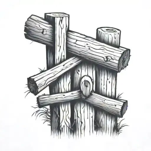 fence post tattoo design idea