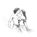 orpheus and eurydice  tattoo design idea