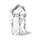 orpheus and eurydice  tattoo design idea