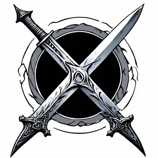 Double Edge Sword tattoo design idea