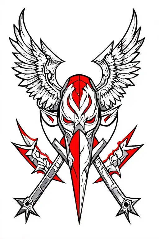 Leonidas bakugan darkus symbol merged tattoo design idea