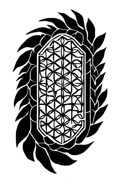 FLOWER OF LIFE GEOMETRIC MASCULAN tattoo design idea