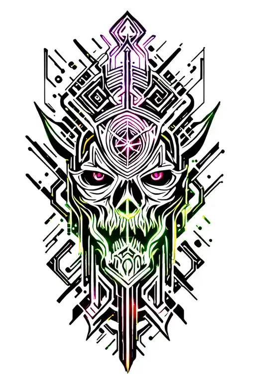 viking tribal tattoo design incorporating elements tattoo design idea