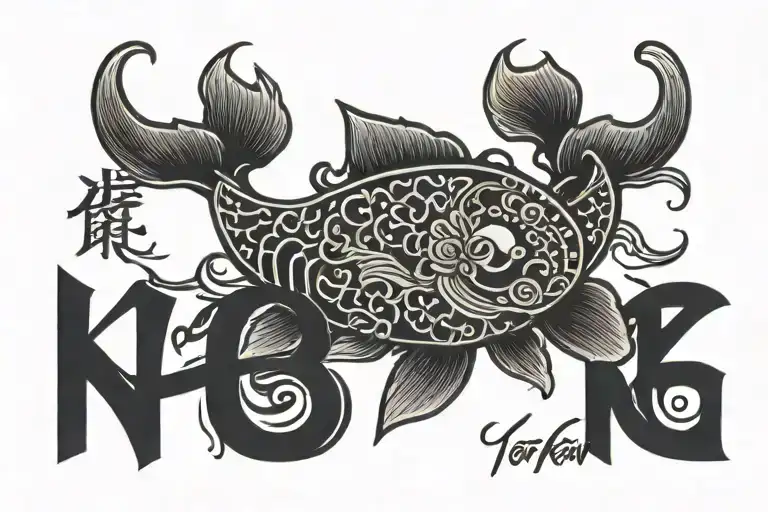tramp stamp on forearm going underneath the words "koi no yokan" tattoo design idea