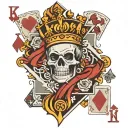 POKER KING tattoo design idea