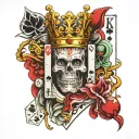 POKER KING tattoo design idea